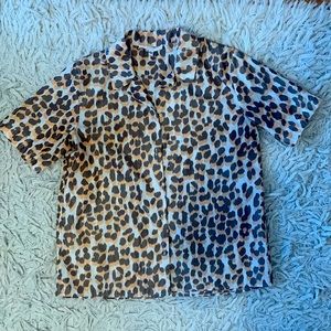 Leopard print blouse. Chic Italian. Rochas.